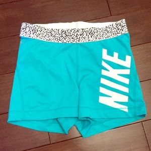 Aqua spandex shorts